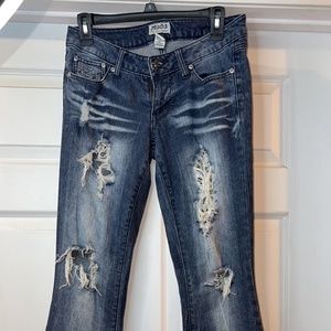 Mudd Flare Holey Jeans